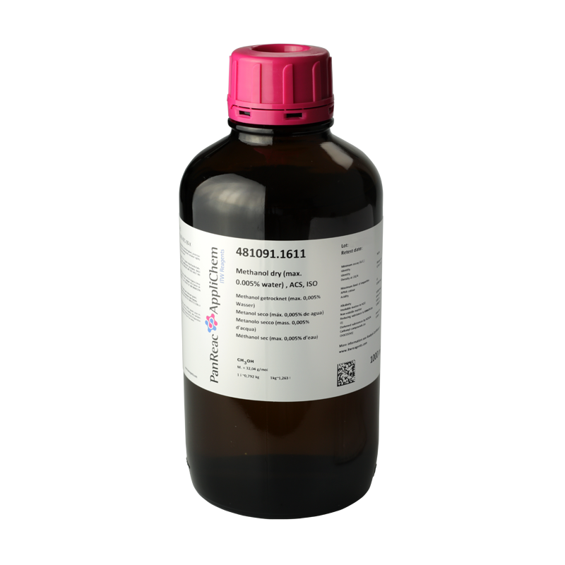 Methanol dry (max. 0.005% water) - Karl Fischer's Reagent (Reag. Ph. Eur.) , ACS, ISO
