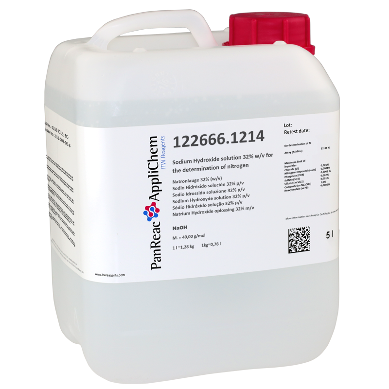 Sodium Hydroxide Solution 32 W V For The Determination Of Nitrogen Itw Reagents
