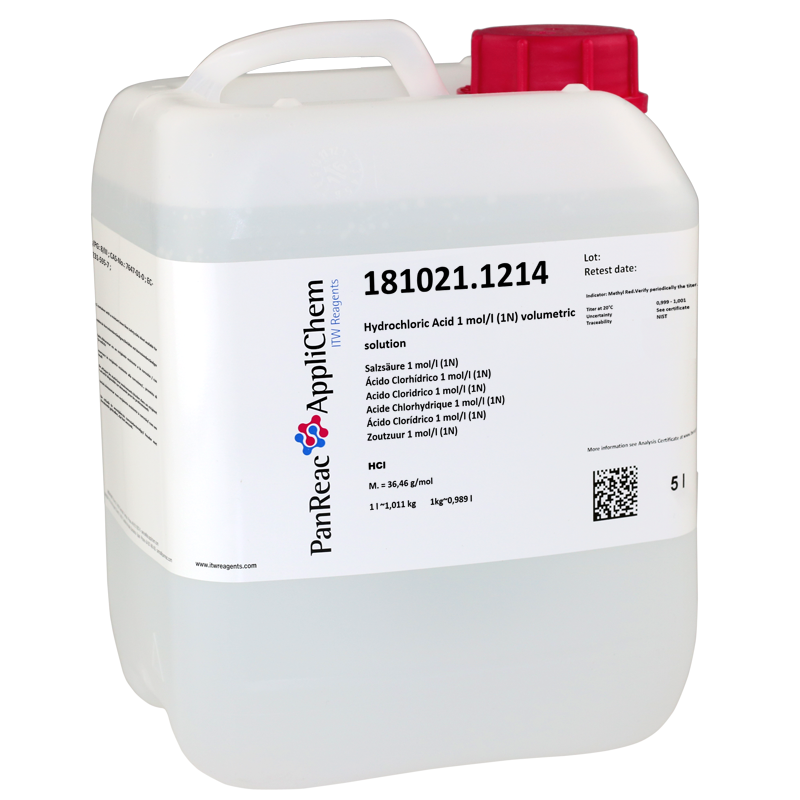 Hydrochloric Acid 1 mol/l (1N) volumetric solution ITW Reagents